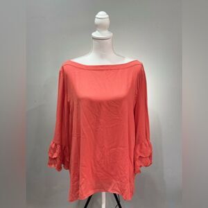 Coral LOFT Outlet Blouse Size XL EUC